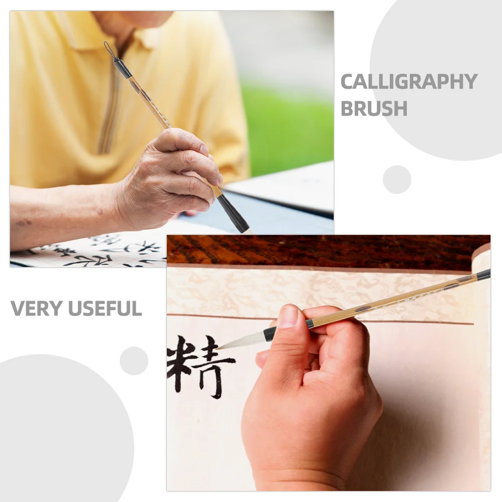 

6 шт., водяная кисть для каллиграфии, китайская ручка для практики письма, портативный бамбуковый профессиональный аксессуар для начинающих
