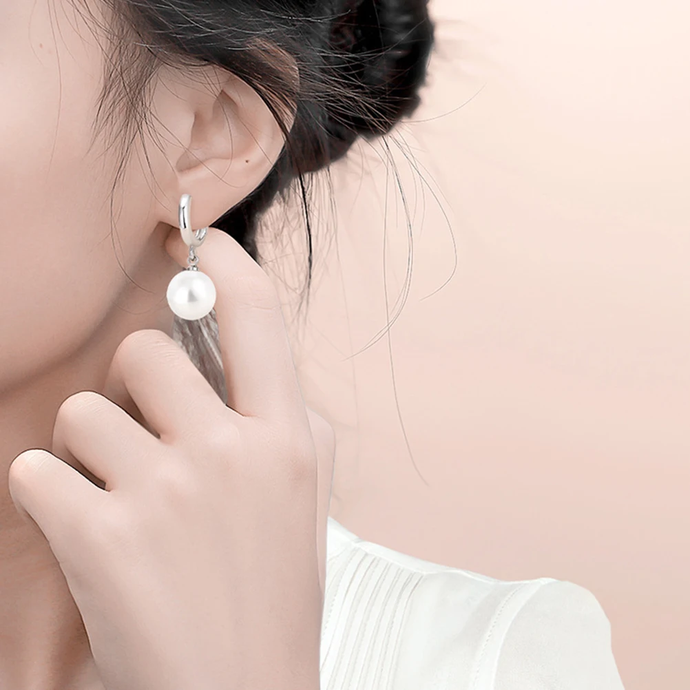 

Dangle Earrings For Women Chic Pearl Design Lightweight Fashionable Ear Jewelry With Copper Material Hypoallergenic