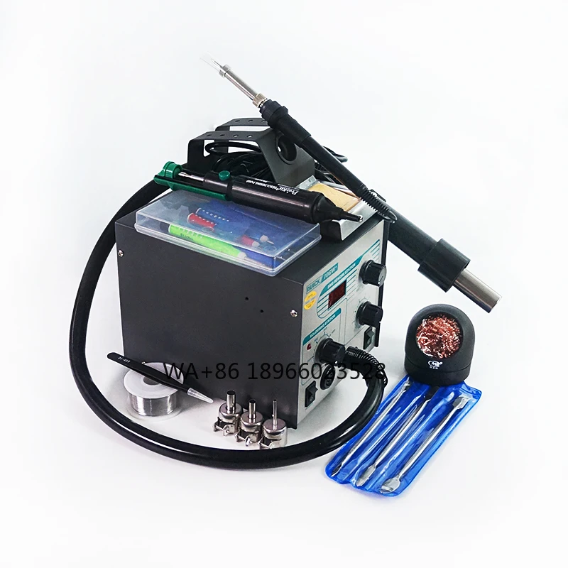 2 in 1 600W LED Digital Soldering Station QUICK 706W+ Hot Air Rework Station Electric Soldering Iron for Phone PCB IC SMD BGA We