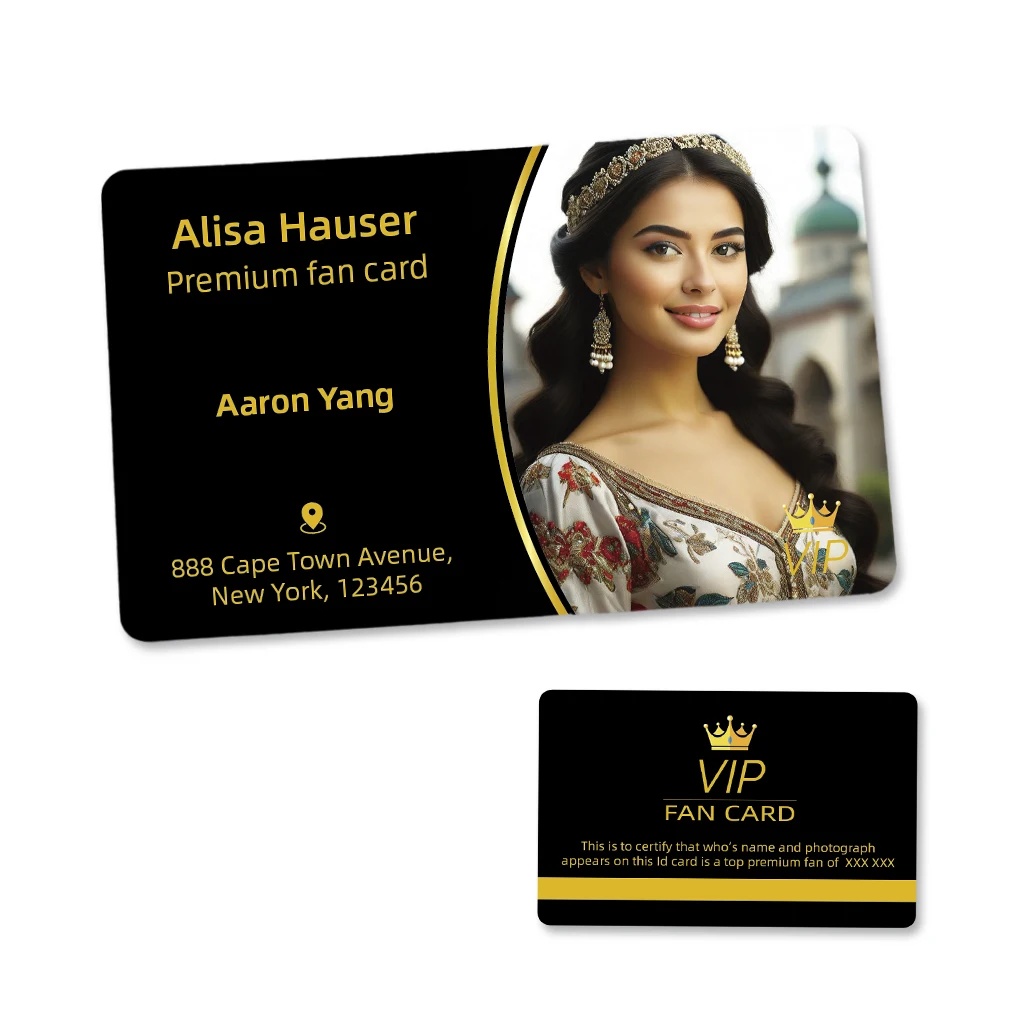 

Custom 1 PCS Fan Club Membership Card PVC Plastic VIP Loyalty Card for Influencers Supporters