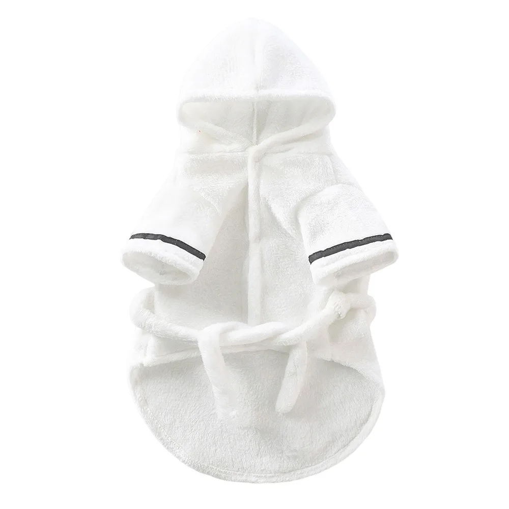 Cute Quick-drying Dog Bathrobe Soft Nightwear Puppy Robe Absorbent Pet Bathing Supplies Dog Towel Cat