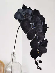 1pc Black Butterfly Orchid String Simulation Plant Dancing Orchid Silk Cloth Simulation Flower Artificial Flower Home Decoration