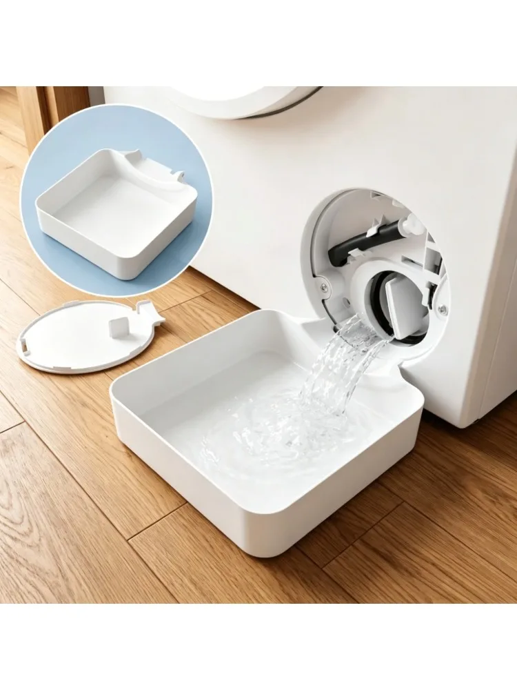 Waschmaschinen-Auffangschale, Wasserfangschale für Fusselentfernung, Tragbare Anti-Verschüttungs-Wasserwanne für den Heimwaschraum