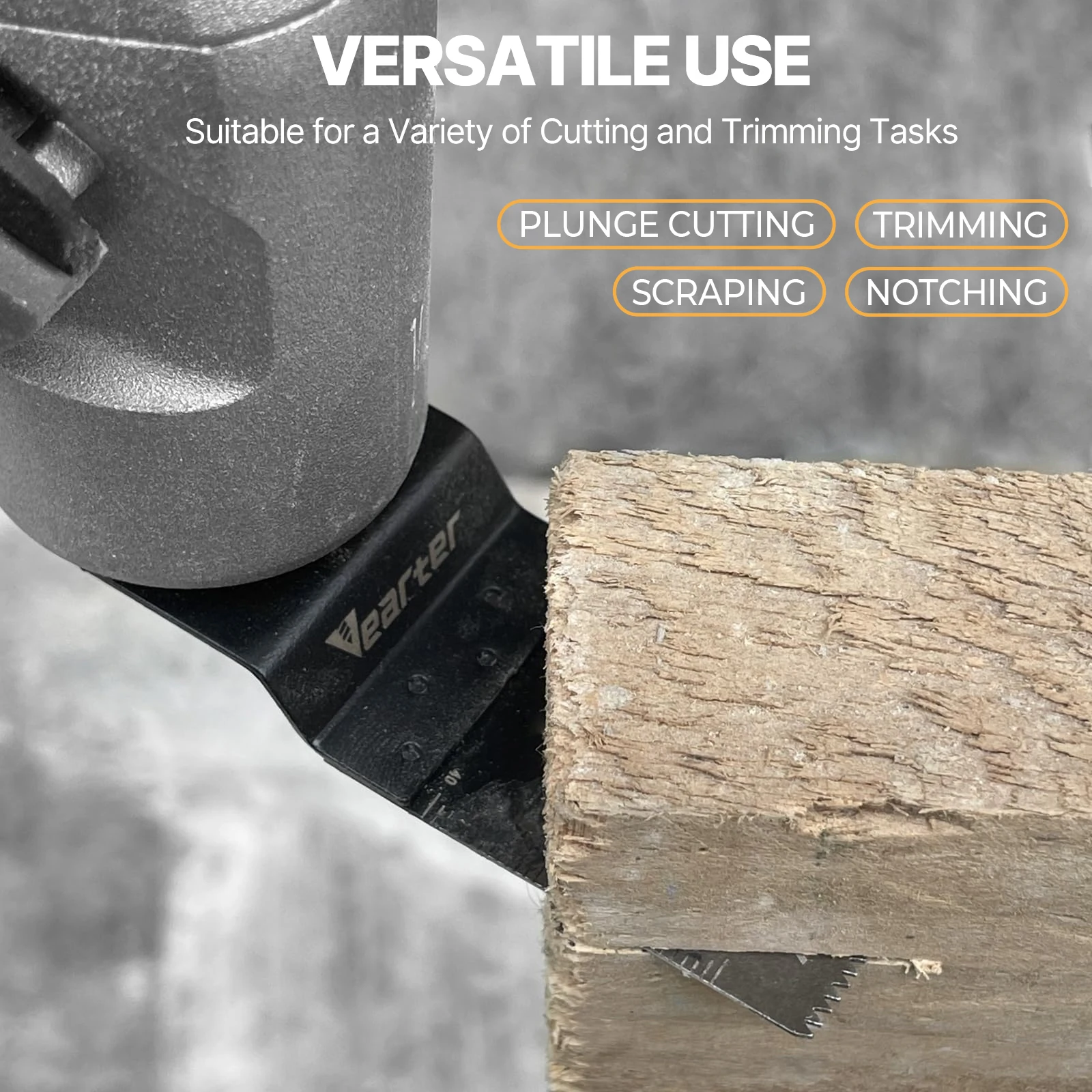 Vearter 5Pcs 10-68mm Oscillating Multi-Tool Saw Blades Set Universal Wood, Plastic Metal Compatible with DeWalt Dremel view 5