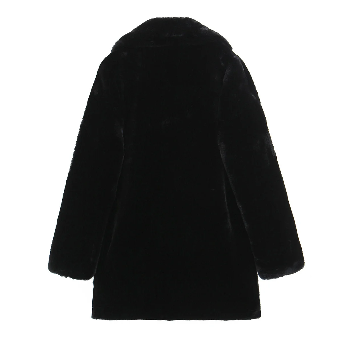 2025 Winter Neue Damen Casual Modische Vielseitige Elegante Kunstpelz Mittellange Revers Langarm Mantel