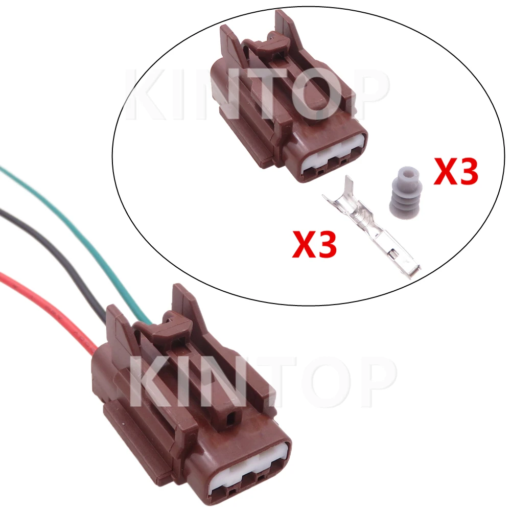 

1 Set 3 Pins Automotive Wire Connector with Wires Auto Starter Plastic Housing Sockets 7183-7771-80 7282-7771-80