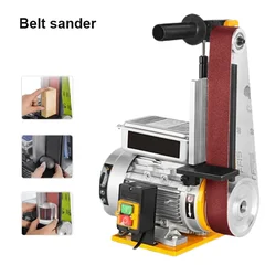 1500W Industrial Belt Sander Vertical Belt Grinder Adjustable Speed Desktop Wheel Sander Electric Stainless Steel Abrasive Tool