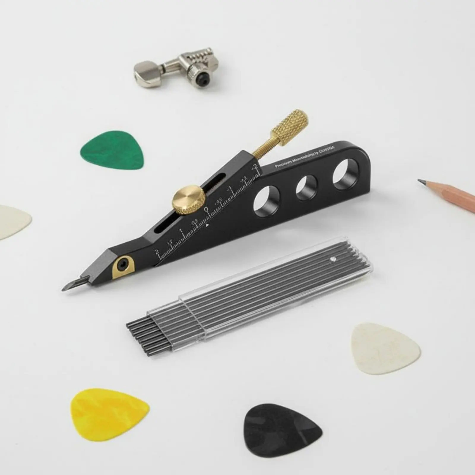 Guitar Nut Slotting Marking Tool Adjustable Luthier Marking Gauge Musical Instrument Accessory Rust-Resistant for Luthiers