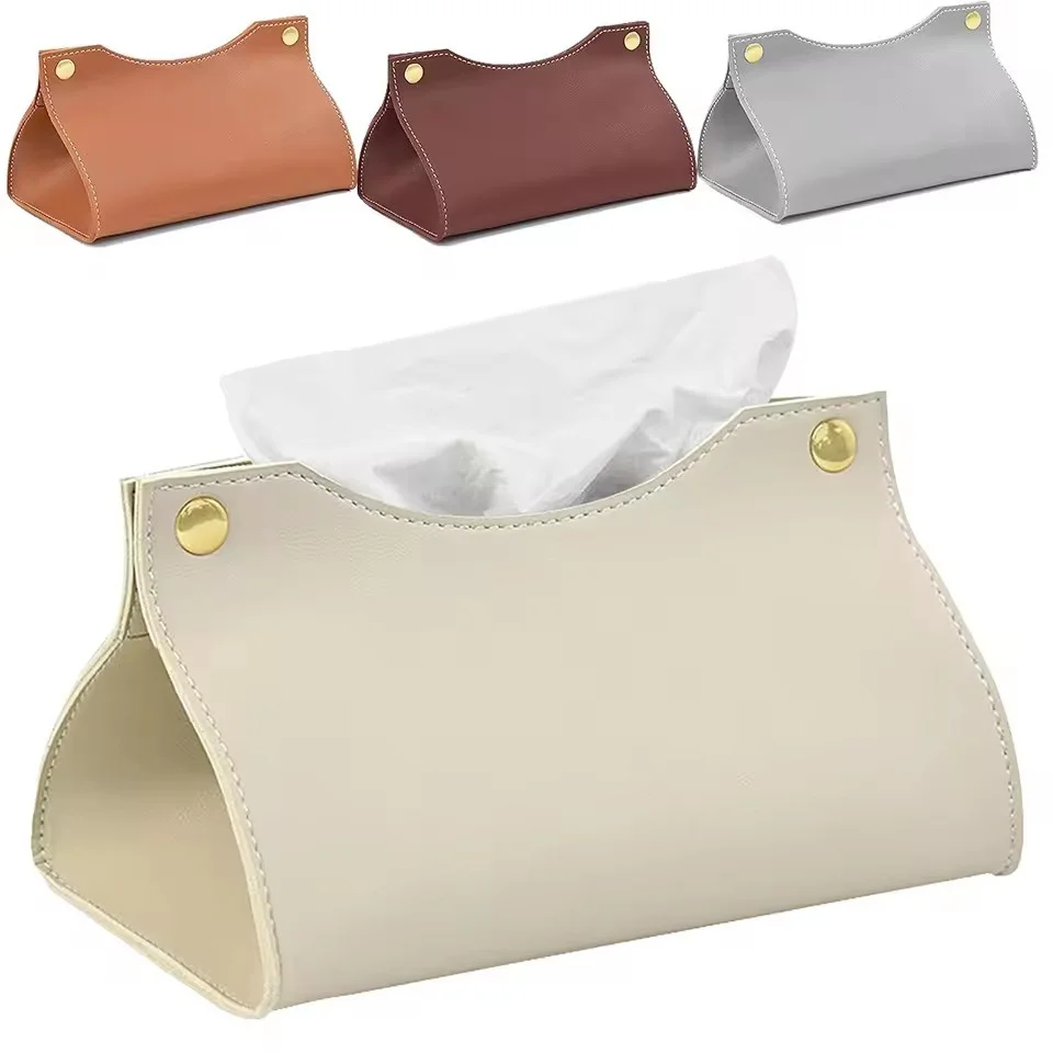 

Pu Leather Tissue Box Cover Holder Car Living Room Bedroom Decoration Kitchen Desktop Nordic Home Napkin Holder Large Storage