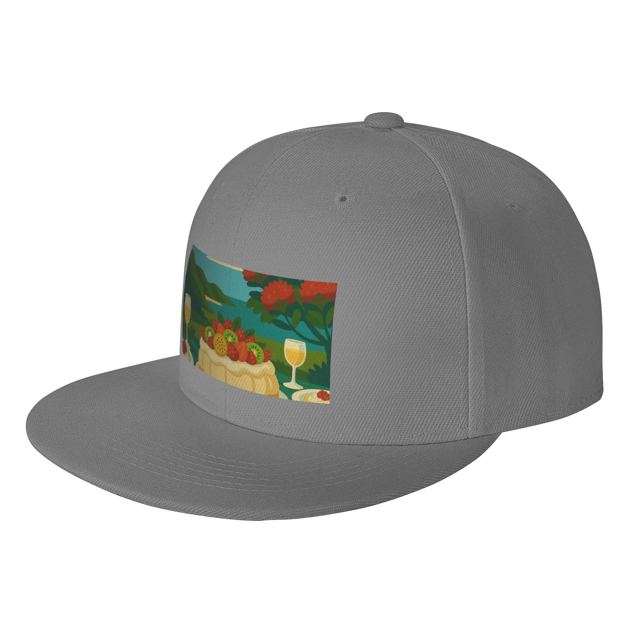Fashion New Zealand Christmas Pavlova   A Sunny Kiwi Christmas Scene Flat Brim Sun Hat  Anti-Aging Cap Male