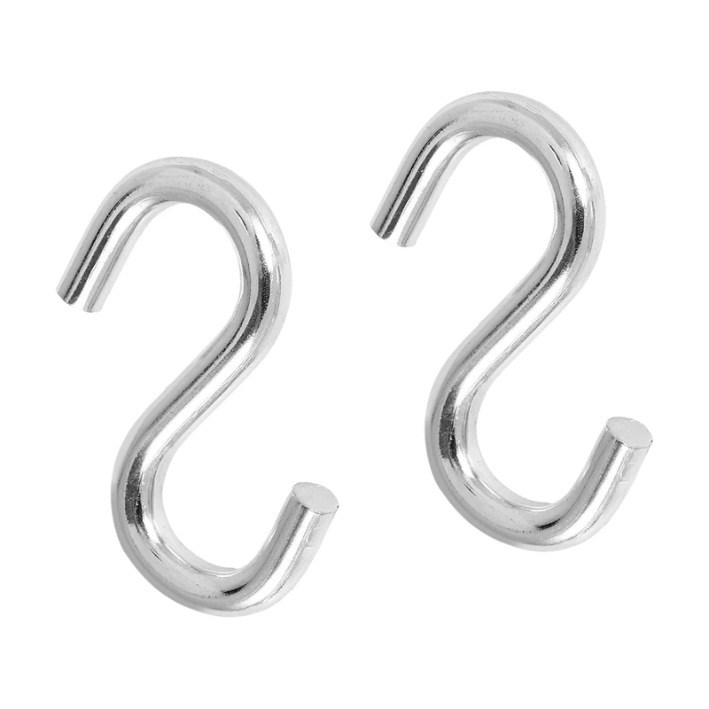 2-Pack Heavy-Duty S Shaped Hooks Hammock S Hooks Utility Hooks, 3-Inch Long