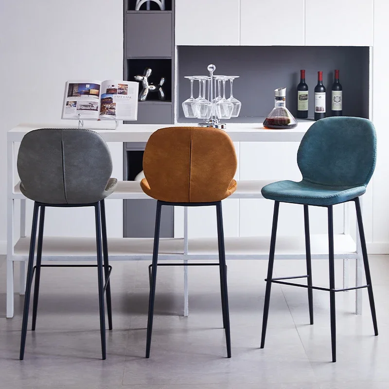 Hoge Scandinavische design barkrukken Interieurbalie Luxe barstoelen Hoge keuken Modern ergonomisch Cadeira Alta meubelen