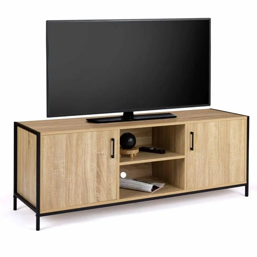 Meuble TV de conception industrielle Detroit 2 portes 140 cm