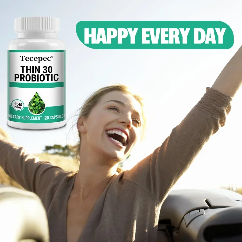 แคปซูลโปรไบโอติก - บรรเทาอาการท้องอืด ควบคุมน้ำหนัก รองรับการย่อยอาหารและสุขภาพลำไส้ ส่งเสริมระบบภูมิคุ้มกัน - 120 แคปซูล