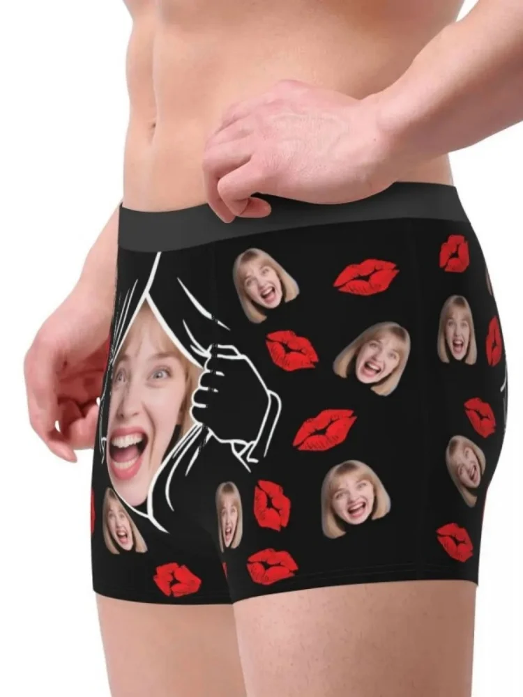 Personalized Face Photo Underwear for Him - Custom Valentine's & Anniversary Gift for Husband
