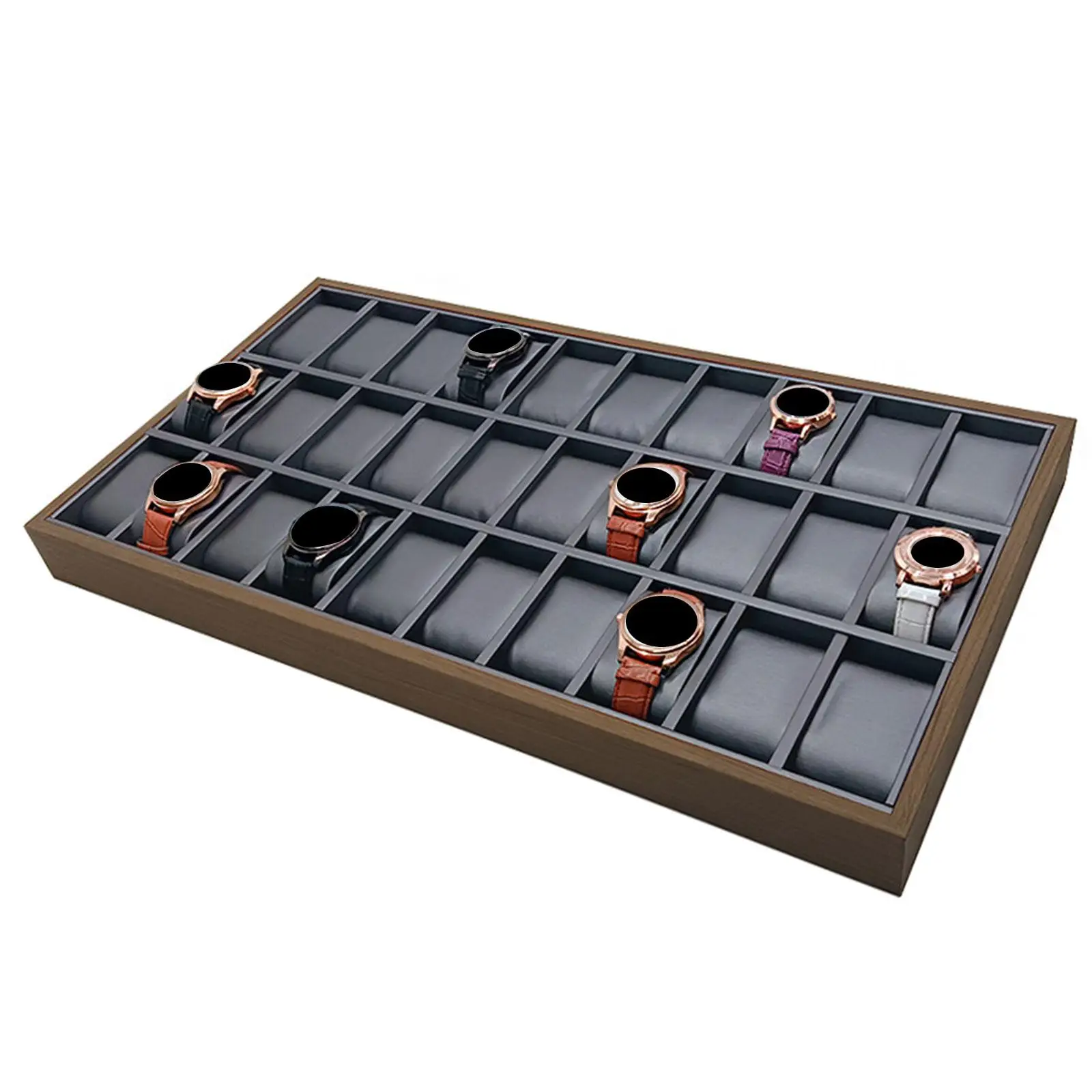 Watch Display Tray Wood Jewelry Storage Tray for Husband Countertop Dresser