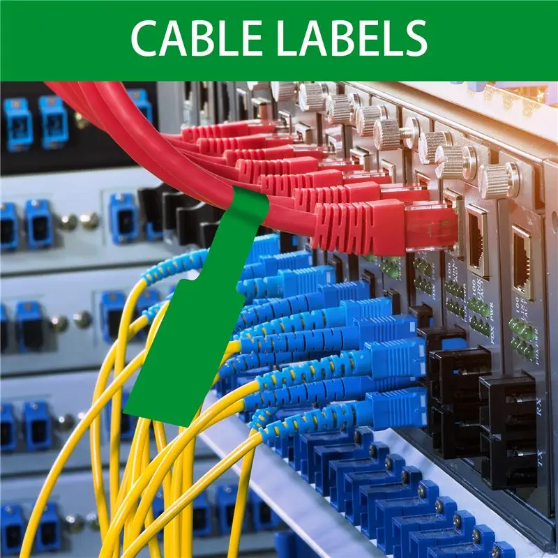 Stylish-540Pcs/18 Sheets Cable Labels Tags Cable Markers Self Adhesive Cable Labels Waterproof Tear Resistant Wire Labels