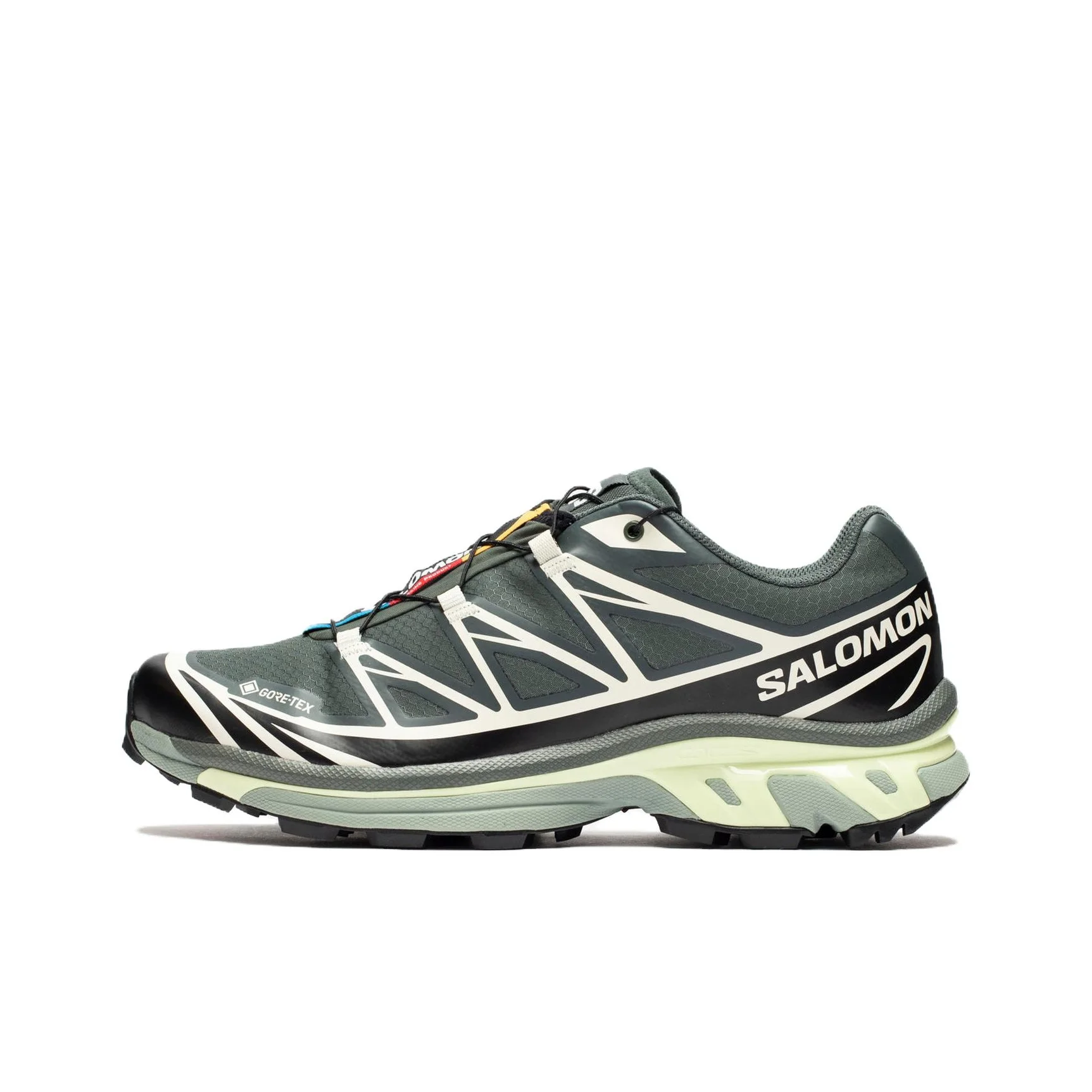 SALOMON XT 6 Low top Running Shoes Unisex Urban Gray Black Lime Cream L47581300
