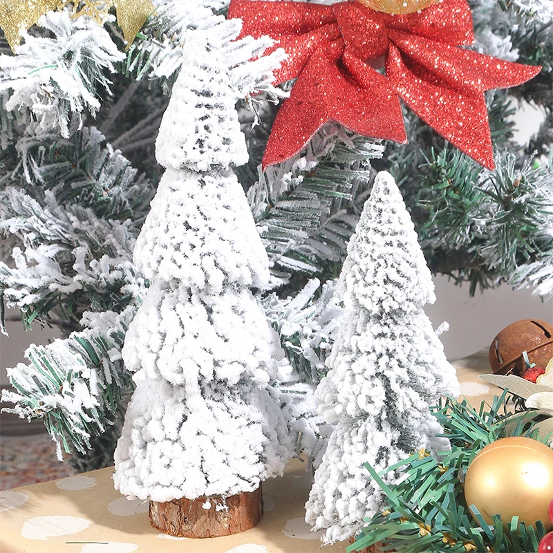 15-30cm Christmas Decoration Xmas Tree Small Cedar Pine for Home Room Decor Party New Year 2024 Navidad Ornaments Accessories