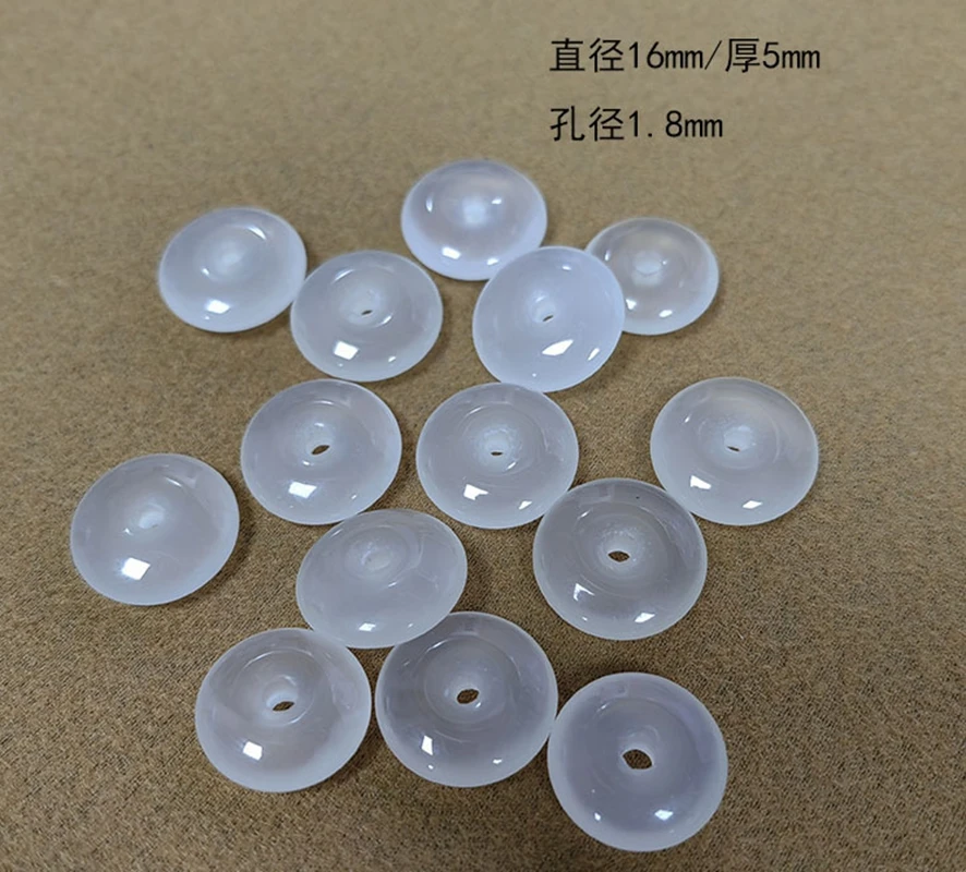 Wholesale 10pcs/pack Natural White Agate Carnelian 12mm 14mm 16mm 20mm Round Donut Gemstones Jewelry Pendants Acessious