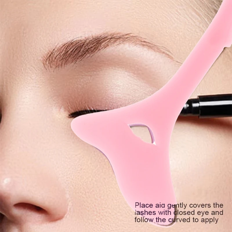 Plantilla de delineador de ojos multifuncional, puntas de ala, ayuda para delineador de ojos de silicona, lápiz labial para dibujar, asistente de uso, deflector, maquillaje reutilizable