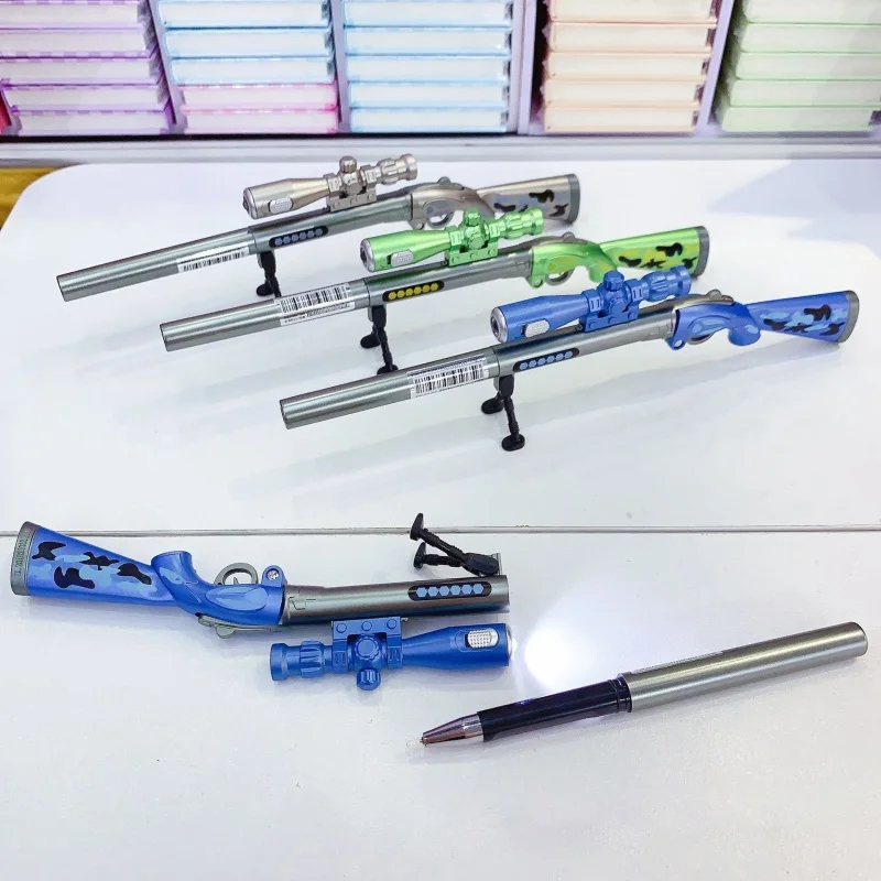 

30 шт/лот CREATIVE GUN форма легкого геля пера CREATIVE 0.5 мм черные чернильные нейтральные ручки подарочные канцелярские принадлежности канцелярские школьные принадлежности