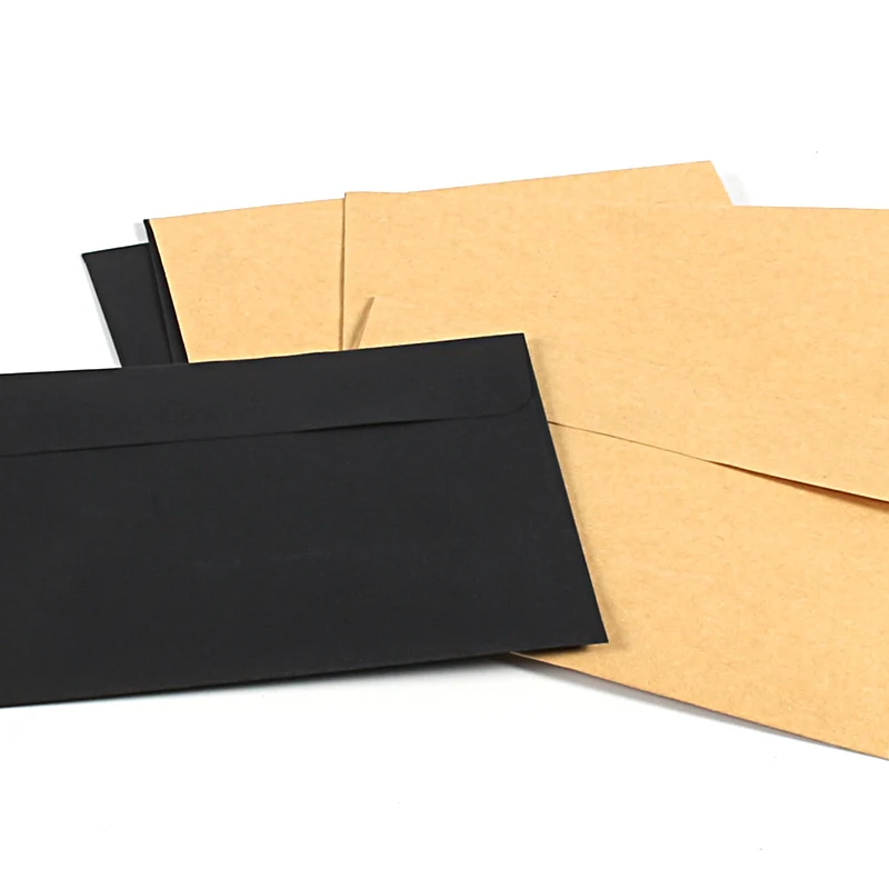 20 pcs/lot Black White Red Kraft Paper Envelopes Vintage European Style Envelope For Business Card Invitation