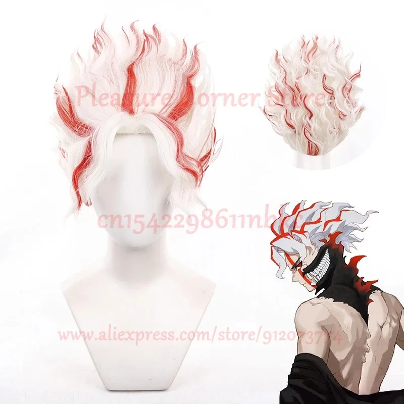 Candy 2025Okarun Occult Kun Cospaly Wig Anime Dandadan Glasses Okarun Ken Takakura Cosplay White Red Short Heat Resistant Cospla