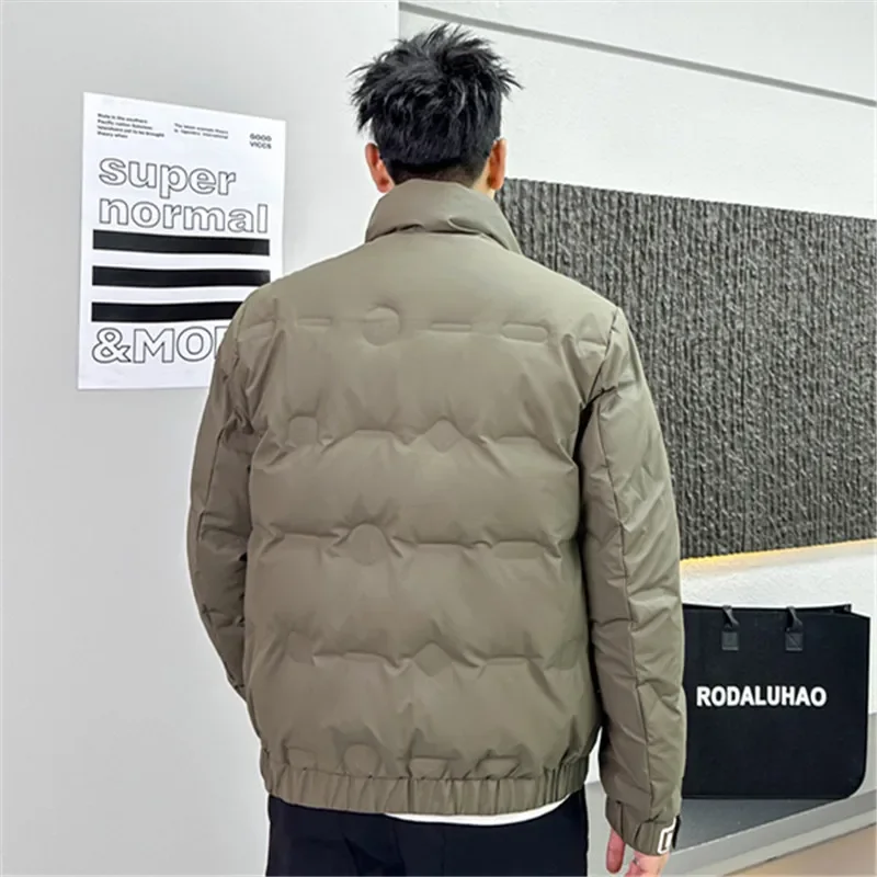 High-end Winter Down Jacket Men Clothing Trend Light Thin Warm Stand-up Collar White Duck Down Coat Jackets Windproof Outerwear