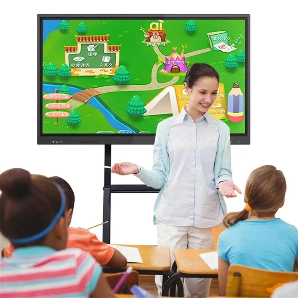 Oway Smart Meeting Room use Multimedia 100 Points Finger Touch Portable Interactive Whiteboard Infrared Whiteboard Smart Board