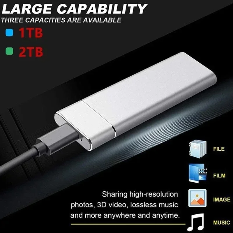 Per xiaomi unità a stato solido Mobile esterna Flash Drive portatile TypeC USB Mini Slim dispositivo di memoria Flash di trasferimento ad alta velocità