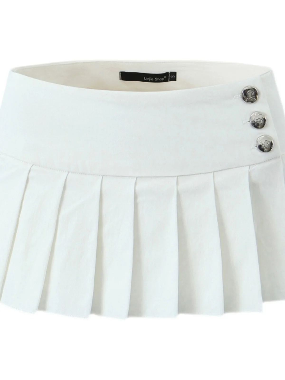 Sexy lage taille plooirok dubbellaags anti-licht bla wit ort rok orts rok hot girl street sle pure kleur