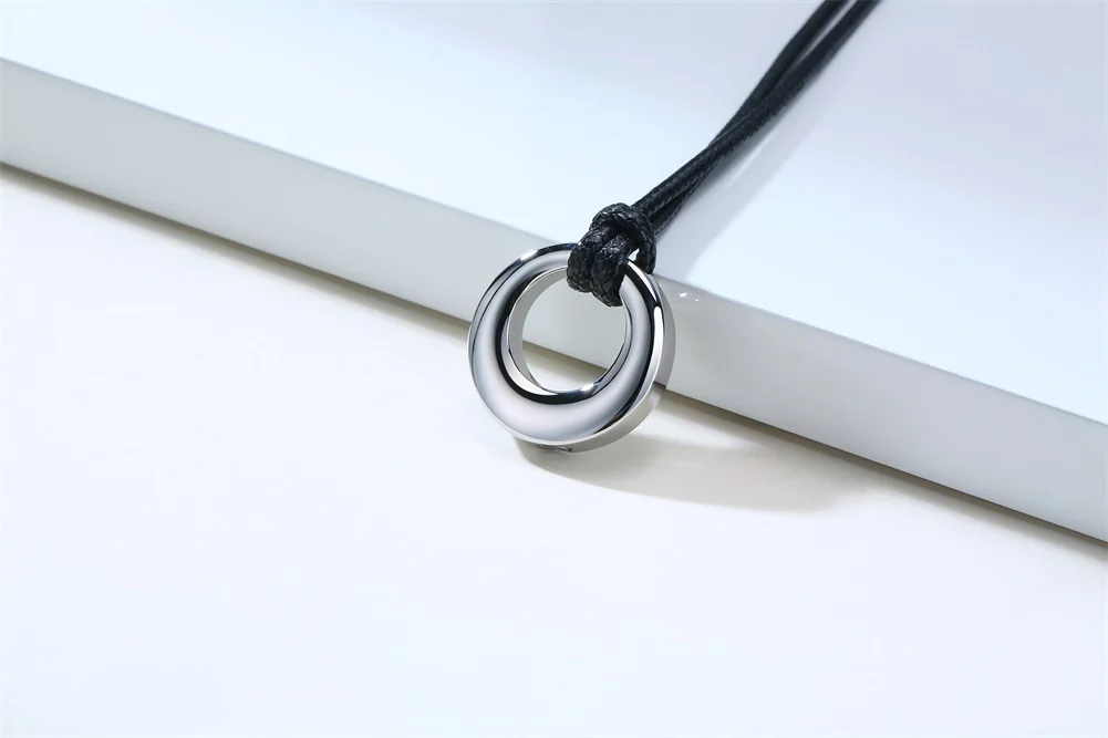 Kreis des Lebens Ewigkeit Liebe Karma Halsketten, Memorial Anhänger Asche Halskette Armbänder für Frauen Männer, Andenken Feuerbestattung Schmuck – Detail 2