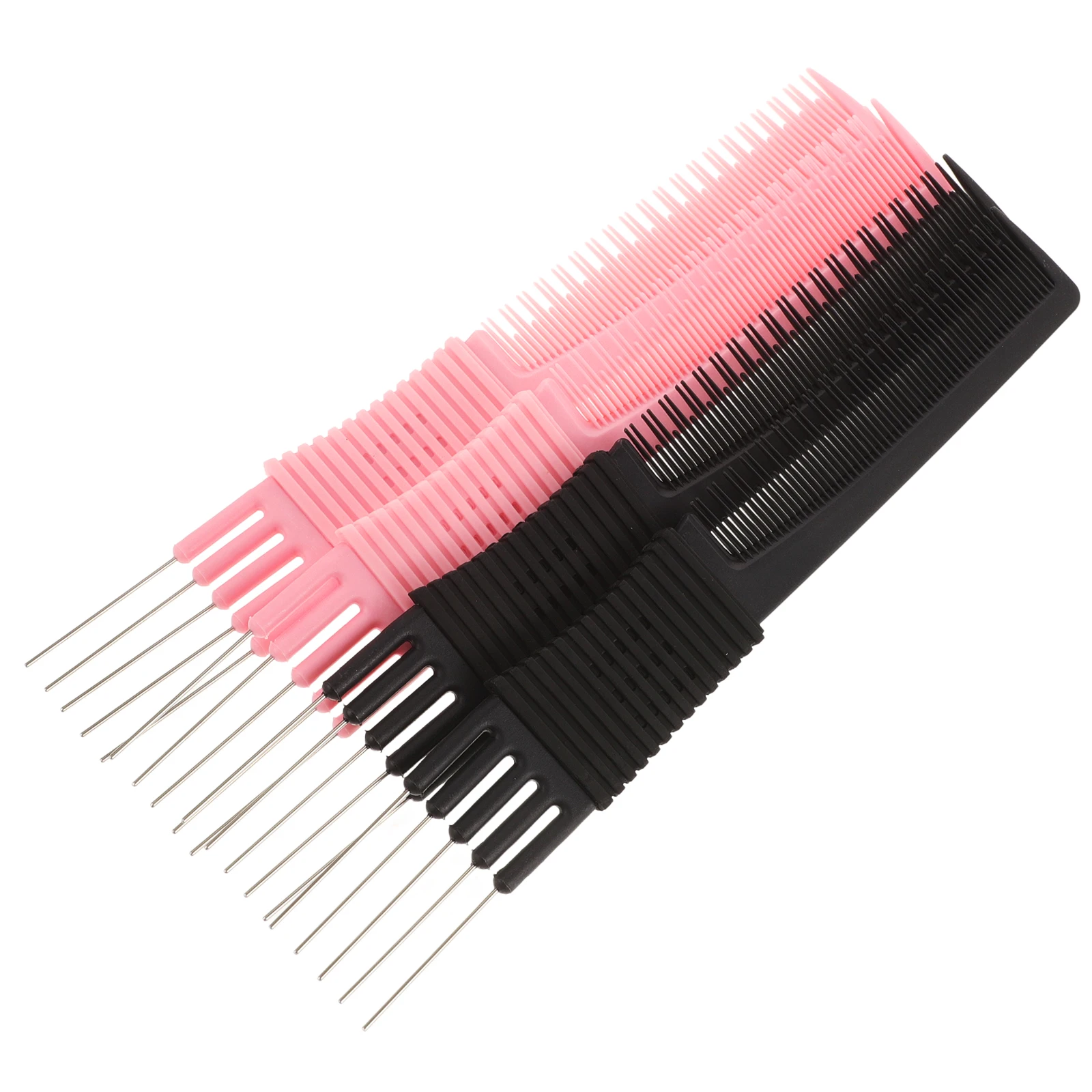 

4Pcs Carbon Fiber Antistatic Combs Set Teasing Clip Pintail Comb for Voluminous Hairstyles Men Women Barber Accessories