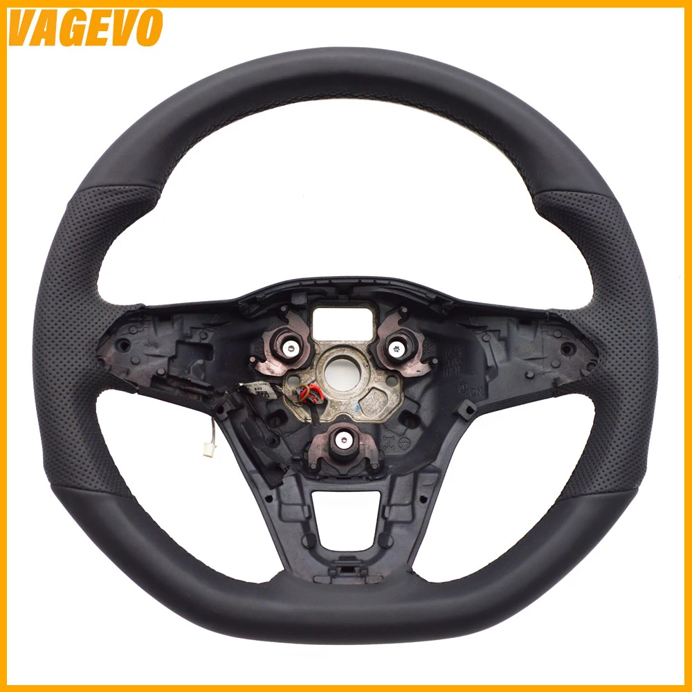 Perforated leather sports steering wheel with heating function for VW ID4 ID6 without paddle holes and hands-free module