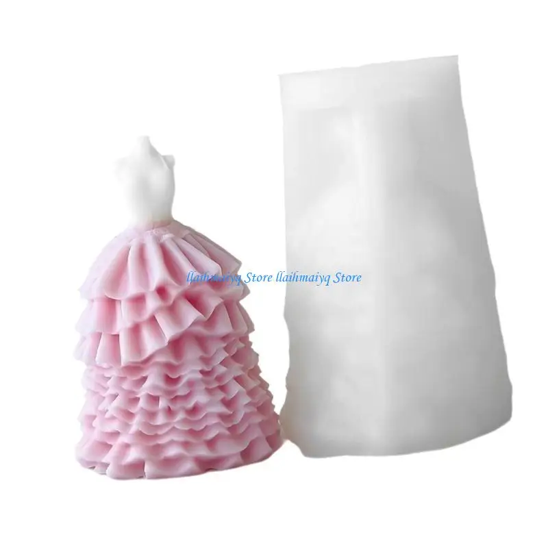 

573B DIY Wedding Dress Mold for Soap and Resin Art Creations Silicone Mould