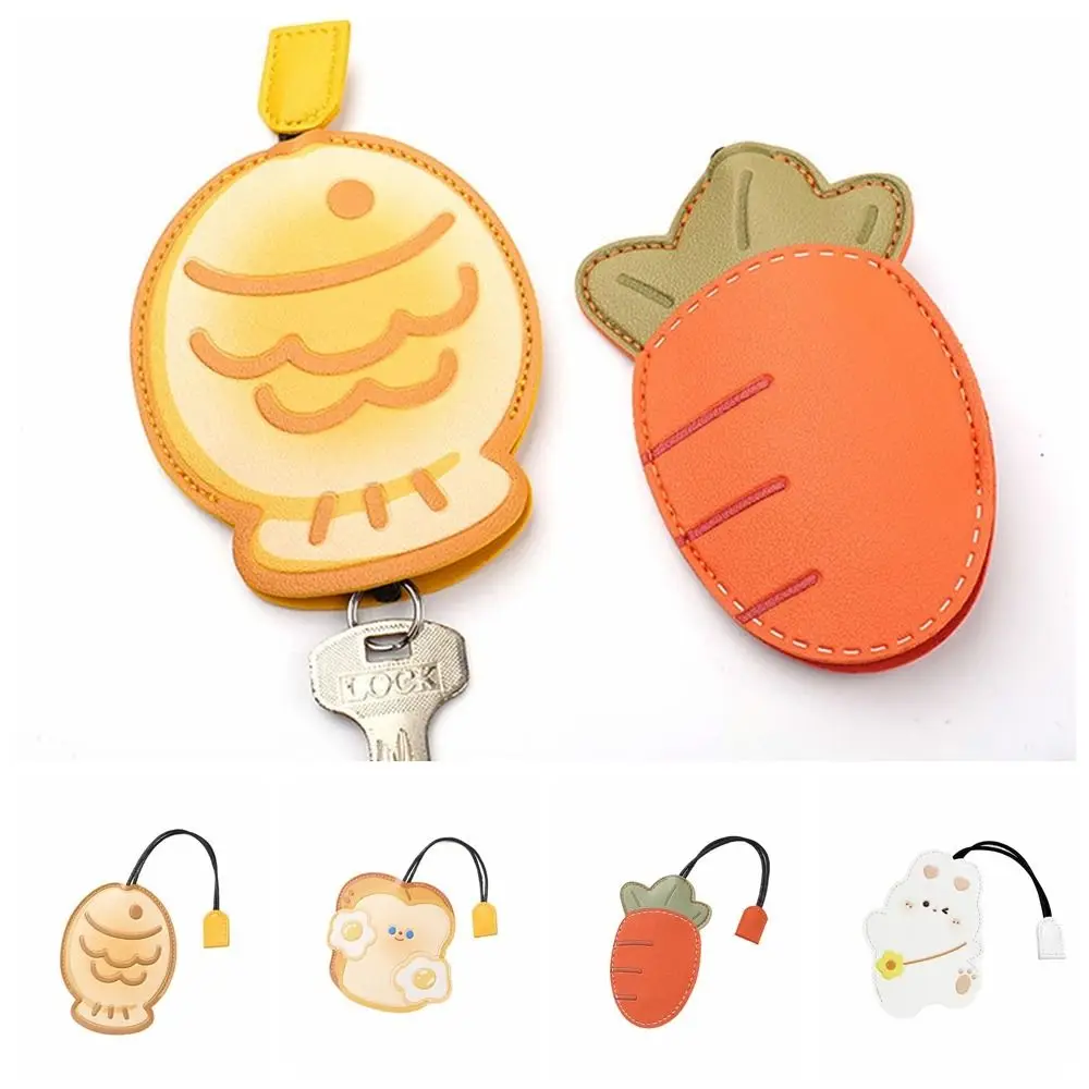 Cute PU Leather Key Bag Universal Large Capacity Pull-out Key Bag Multi-function Open Mouth Key Bag Car