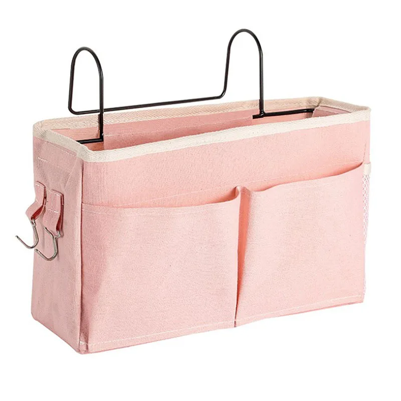 Bedside Storage Bag Creative Canvas Hanging Bag Artifact Storage Convenient Practical Dormitory Upper Lower Bunks Storage Box