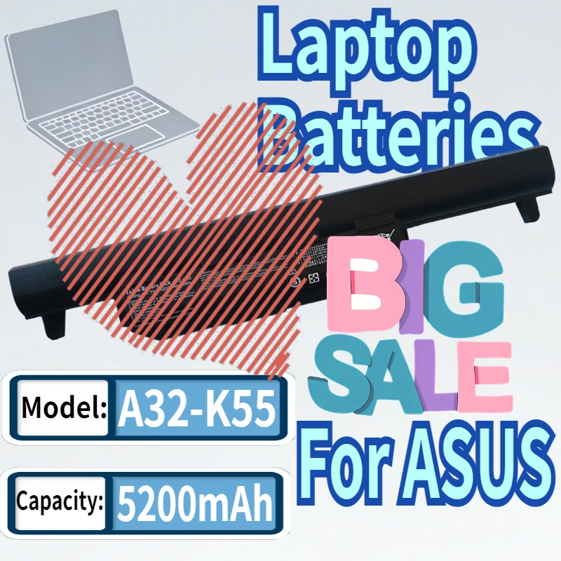 

Аккумулятор 11.1V A32-K55 для ASUS X45 X45A X45C X45V X45U X55 X55A X55C X55U X55V X75 X75A X75V X75VD U57 U57A U57VD