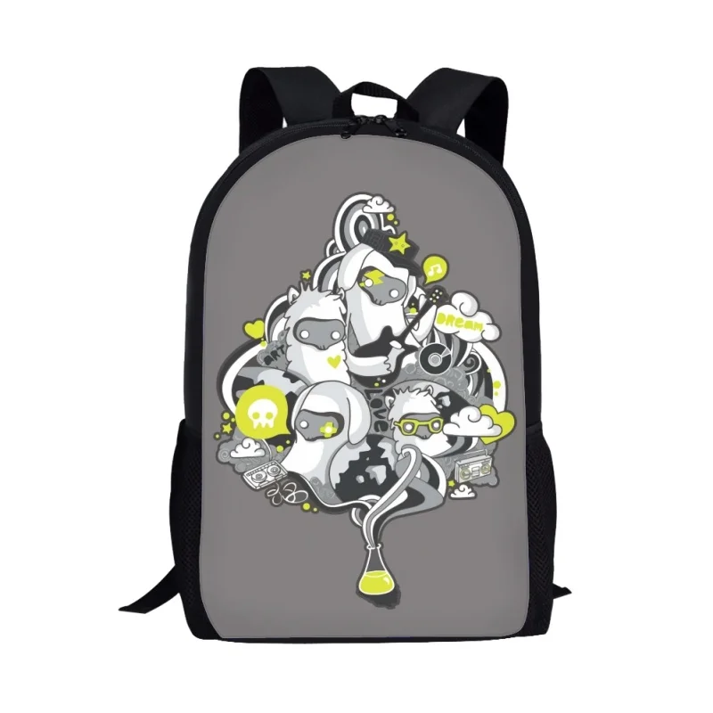 Cartoon Graffiti Pattern Print Backpack Girls Boys Students School Bag Teenager Daily Casual Backpack Woman Man Travel Rucksacks