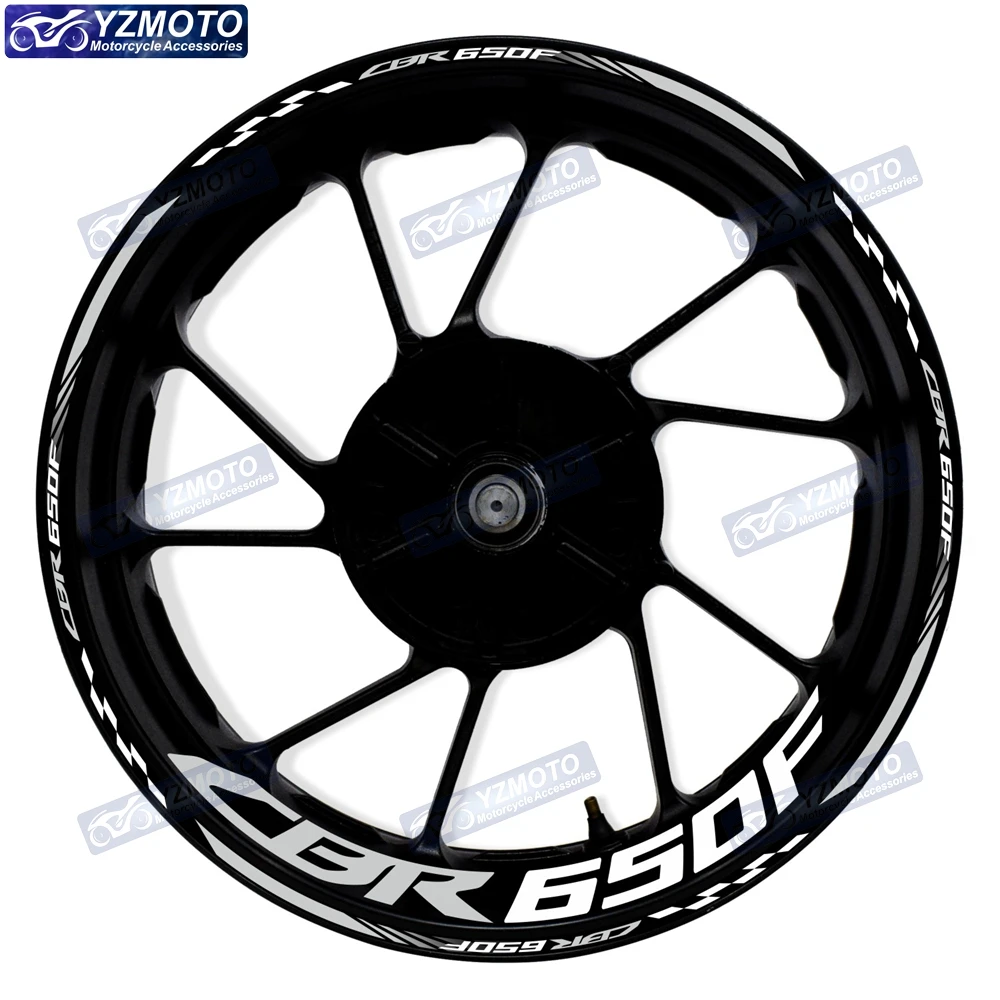 Para HONDA CBR650F CBR 650F motocicleta 17 pulgadas pegatina para cubo de rueda delantera y trasera pegatinas reflectantes impermeables para llanta