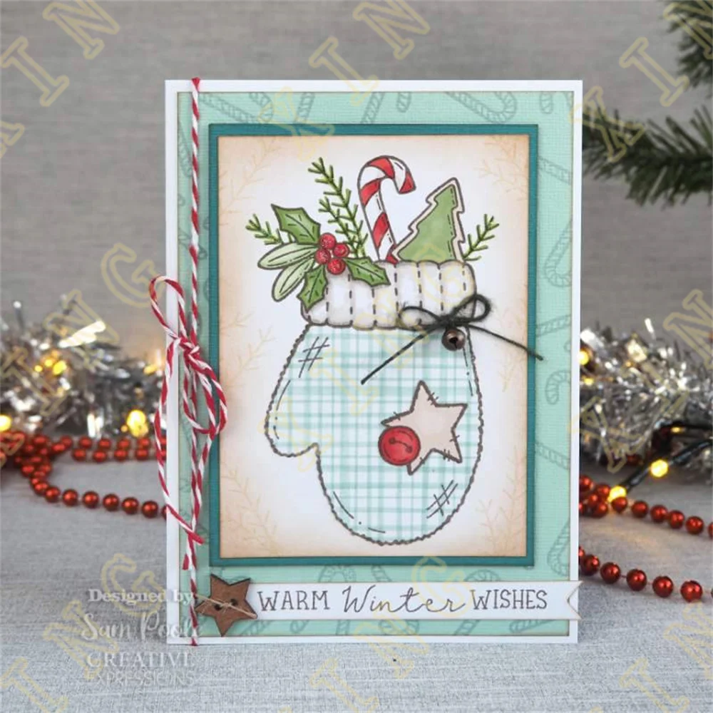 Christmas Mugs Bunny Snowman Mittens Candy Cane New Clear Stamps Scrapbook Diary Decoration Embossing Template Diy Greeting Card