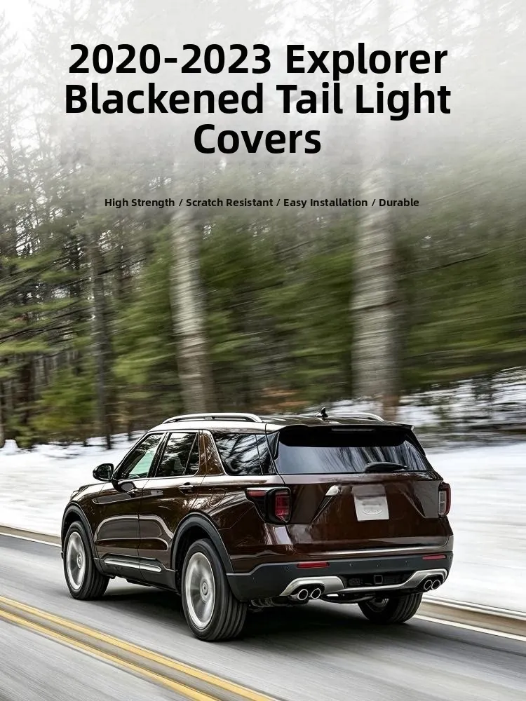 For Ford Explorer 2020-2023 Tail Light Shell Frame Rear Fog Lamp Cover Protector Decoration Car Accessories