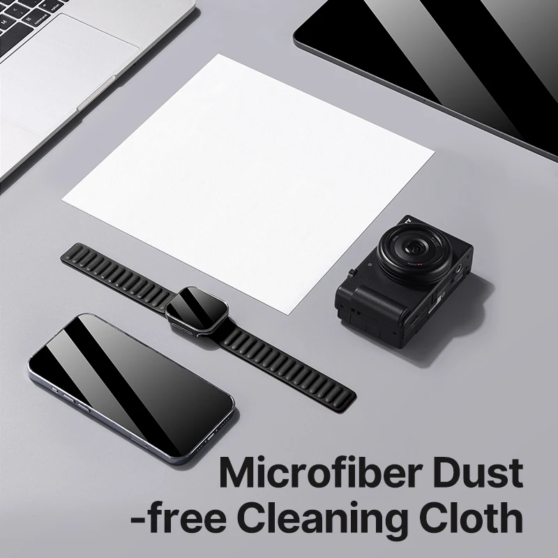 Ulanzi CO09 Microfiber Dust-free Cleaning Cloth 23*23cm for Camera Lens Cleaning Eyeglasses Cell Phone Watch Tablet