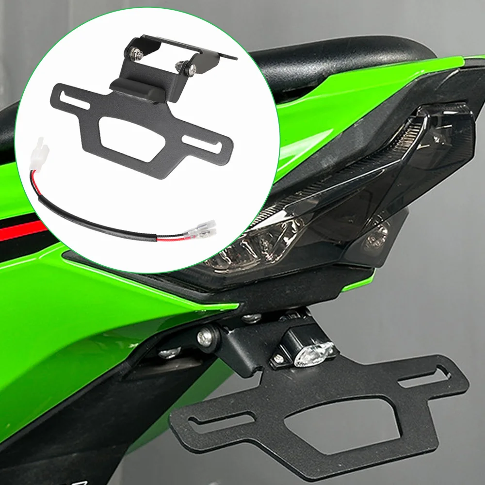 

For Kawasaki Ninja 250 EX250 400 EX400 2018-2024 Z250 Z400 ER400 2019-2024 Adjustable Tail Tidy License Number Plate Bracket