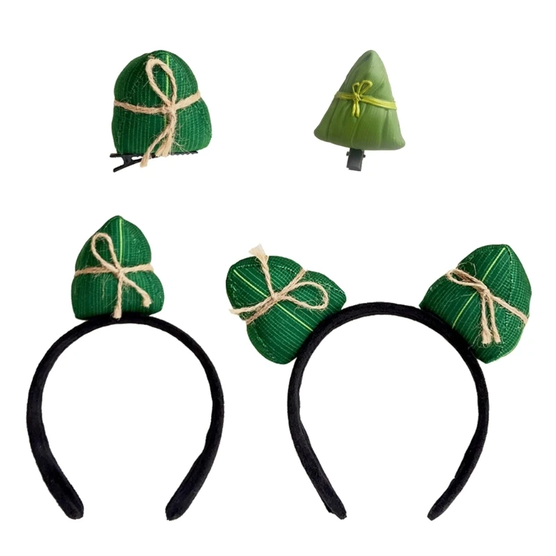 Simulation Rice Dumping Hairhoop for Dragon Boat Festival Child Adult Hairclip