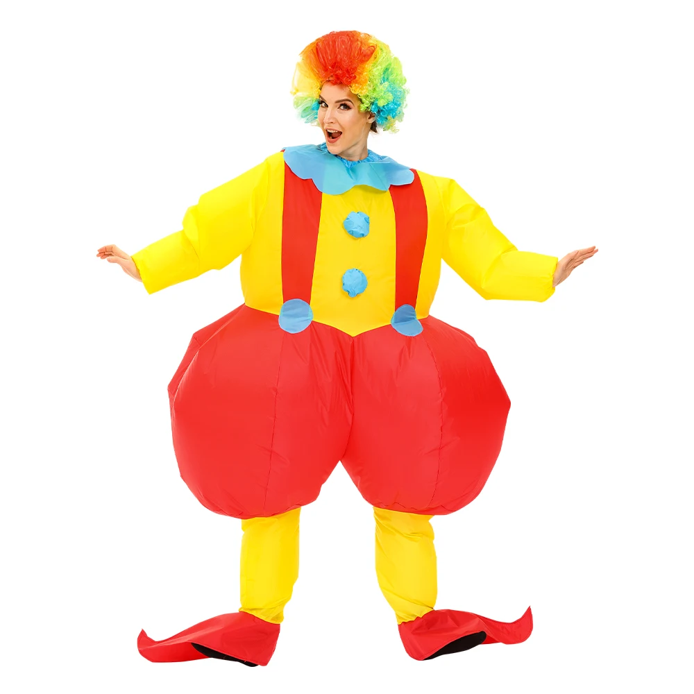 Adult Fancy Clown Inflatable Costume Dress Mascot Carnival Christmas Halloween Anime Party Cosplay Costumes for Man Woman