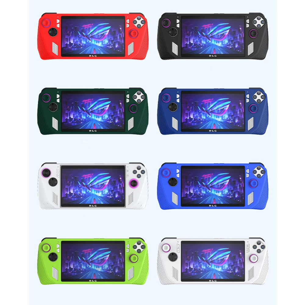 ASUS ROG ALLY 핸드 헬드 전용 실리콘 케이스 커버 슬리브, 낙하 방지 스크래치 방지 게임 콘솔 보호 케이스, 소프트 쉘