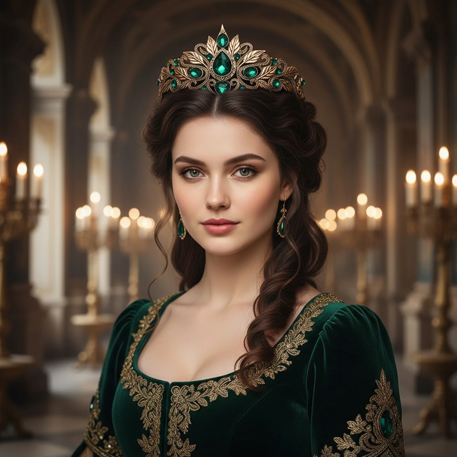 Baroque Style Round Tear Drop Hair Crown with Crystal Rhinestone for Weddings Parties Photoshoots Alloy Hair Accessory for Bride