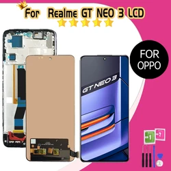 High quality Lcd For Realme GT NEO 3 RMX3561 RMX3560 RMX3563 LCD Display Touch Screen Replacement Digitizer Assembly with frame